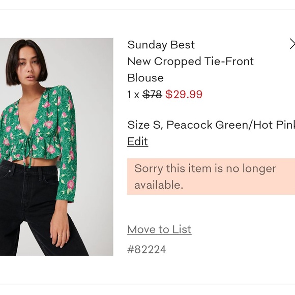 Aritzia | Sunday Best Crop Tie Blouse - Picture 5 of 5